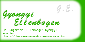 gyongyi ellenbogen business card