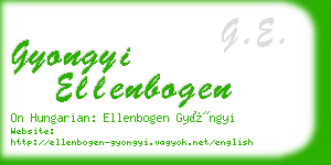 gyongyi ellenbogen business card
